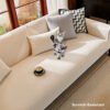 Minimalist Water-resistant Wheat Stripe Design Chenille Couch Cover