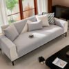 Minimalist Water-resistant Wheat Stripe Design Chenille Couch Cover