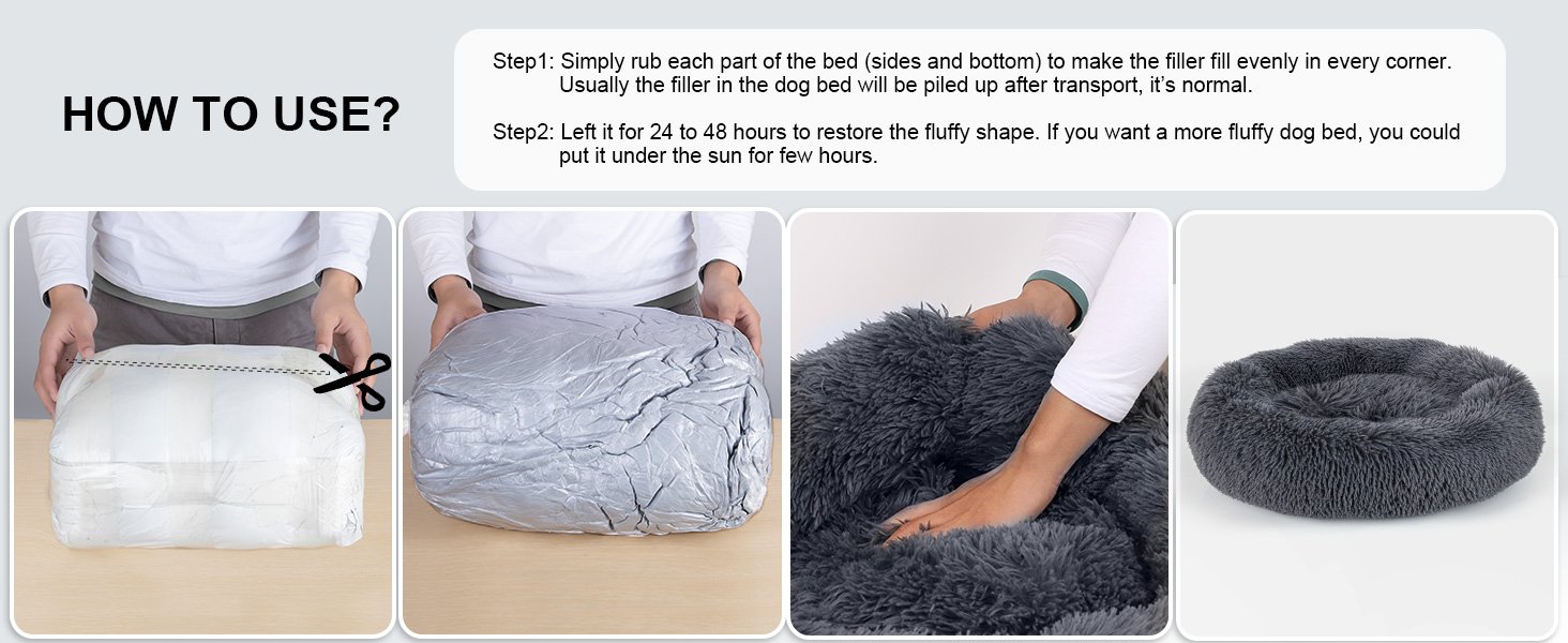 Dog bed, Dog bed for medium dogs, Calming Dog Bed, pet bed,donut dog bedround dog bed,