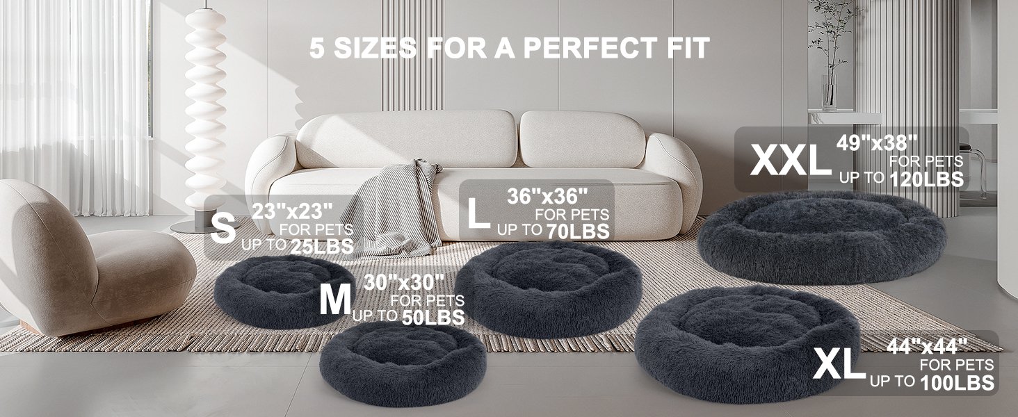 Dog bed, Dog bed for medium dogs, Calming Dog Bed, pet bed,donut dog bed, round dog bed,