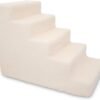 Dog Stairs & Steps - Foam Steps for Small Dogs & Cats, Non-Slip Indoor Balanced Pet Step Support, Dog Ramp, No Assembly, Ash Gray Linen, 2-Step (12-inch Height)