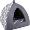 Dog House Bed Crate Mat Tent Indoor Round Soft Plush for Small, Medium, and Large Breeds