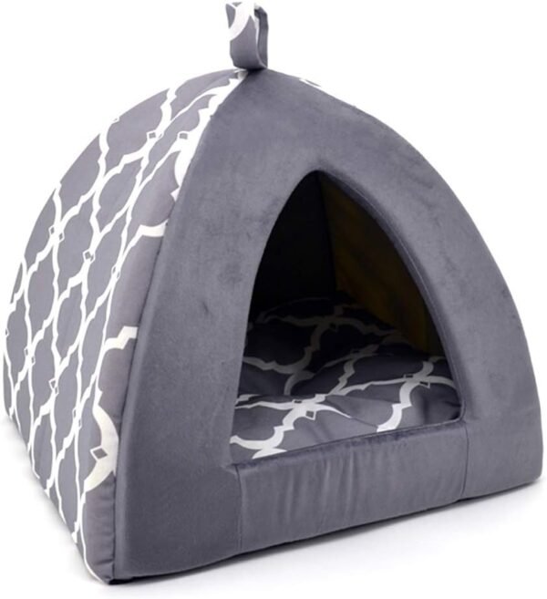 Dog House Bed Crate Mat Tent Indoor Round Soft Plush for Small, Medium, and Large Breeds