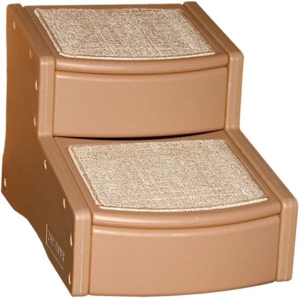 Easy Step II Pet Stairs, 2 Step for Cats/Dogs up to 75-pounds, Portable, Removable Washable Carpet Tread, No Tools Required