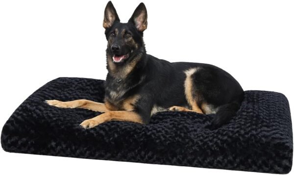 Washable Dog Bed Deluxe Plush Dog Crate Beds Comfy Kennel Pad Anti-Slip Pet Sleeping Mat for Large, Jumbo, Medium, Small Dogs Breeds