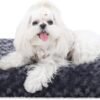 Washable Dog Bed Deluxe Plush Dog Crate Beds Comfy Kennel Pad Anti-Slip Pet Sleeping Mat for Large, Jumbo, Medium, Small Dogs Breeds