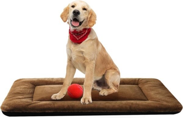 Dog Beds Crate Pad for Medium/Large Dogs Fit Metal,Ultra Soft, Washable & Anti-Slip Kennel Pad for Dogs Cozy Sleeping Mat