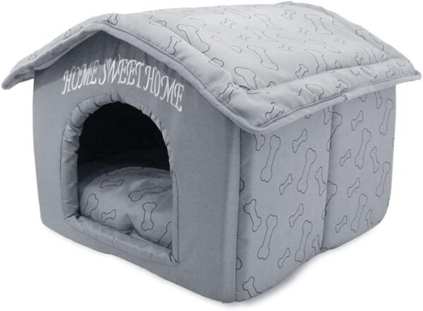 Dog House Bed Crate Mat Tent Indoor Round Soft Plush for Small, Medium, and Large Breeds