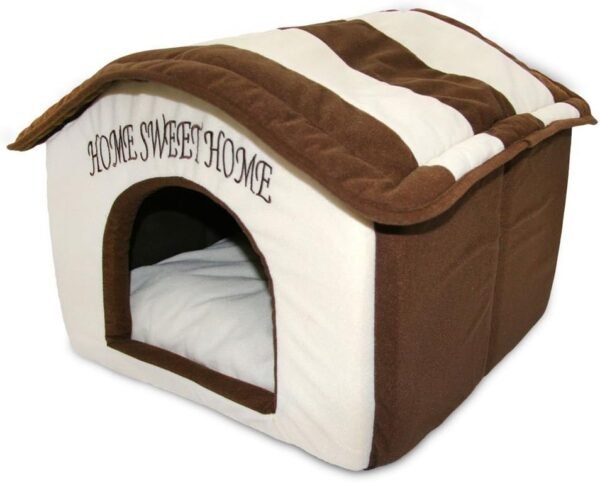 Dog House Bed Crate Mat Tent Indoor Round Soft Plush for Small, Medium, and Large Breeds
