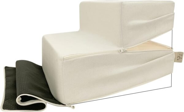 Non-Slip Foam Dog Stair & Pet Ramp, Balanced Indoor Step Support - Foldable Stair Cover