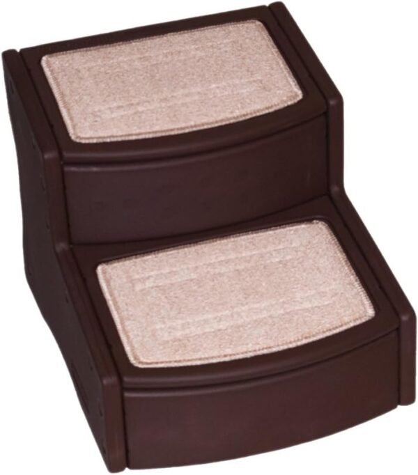 Easy Step II Pet Stairs, 2 Step for Cats/Dogs up to 75-pounds, Portable, Removable Washable Carpet Tread, No Tools Required