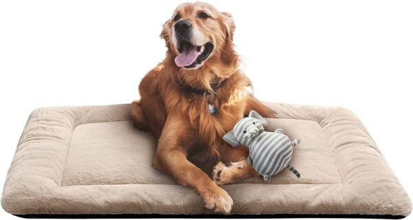 Dog Beds Crate Pad for Medium/Large Dogs Fit Metal,Ultra Soft, Washable & Anti-Slip Kennel Pad for Dogs Cozy Sleeping Mat