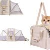 Cat Dog Backpack Carrier, Portable Cat Dog Tent, Expandable Large Soft Pet Carrier Backpack for Small Cats Dogs Puppies, Cats Travel Carrier Airline Approved Suitable for Hiking Camping Journey