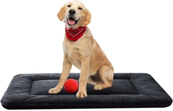 Dog Beds Crate Pad for Medium/Large Dogs Fit Metal,Ultra Soft, Washable & Anti-Slip Kennel Pad for Dogs Cozy Sleeping Mat