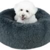 Dog House Bed Crate Mat Tent Indoor Round Soft Plush for Small, Medium, and Large Breeds