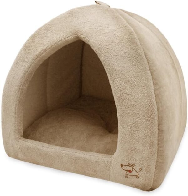 Dog House Bed Crate Mat Tent Indoor Round Soft Plush for Small, Medium, and Large Breeds