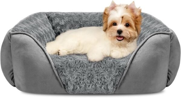 Large Dog Bed for Large Medium Small Dogs, Rectangle Washable Orthopedic Dog Bed, Soft Calming Sleeping Puppy Bed Durable Pet Cuddler with Anti-Slip Bottom