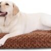 Washable Dog Bed Deluxe Plush Dog Crate Beds Comfy Kennel Pad Anti-Slip Pet Sleeping Mat for Large, Jumbo, Medium, Small Dogs Breeds
