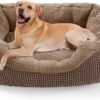 Medium Dog Beds for Medium Dogs Washable, Rectangle Dog Bed Medium Size Dog, Orthopedic Dog Bed, Warming Soft Calming Sleeping Puppy Bed Durable Pet Bed with Anti-Slip Bottom