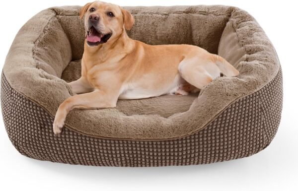 Medium Dog Beds for Medium Dogs Washable, Rectangle Dog Bed Medium Size Dog, Orthopedic Dog Bed, Warming Soft Calming Sleeping Puppy Bed Durable Pet Bed with Anti-Slip Bottom