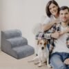 Dog Stairs for Small Dogs, 3-Step Dog Stairs for High Beds and Couch, Pet Steps for Small Dogs and Cats，Non-Slip Stable Indoor Dog Steps