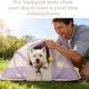 Cat Dog Backpack Carrier, Portable Cat Dog Tent, Expandable Large Soft Pet Carrier Backpack for Small Cats Dogs Puppies, Cats Travel Carrier Airline Approved Suitable for Hiking Camping Journey