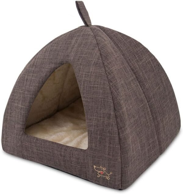 Dog House Bed Crate Mat Tent Indoor Round Soft Plush for Small, Medium, and Large Breeds