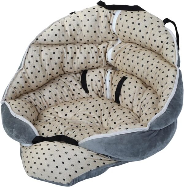 Elevated Pet Car Seat, & Car Seats All Seasons Travel Bed with Safety Strap for Pet Outdoor Travel Trip in Elevated, Universal Vehicle