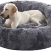 36 inches Donut Dog Bed for Large Dogs - Calming Fluffy Round Pet Bed with Removable & Washable Cover,Fits up to 80 lbs Pets