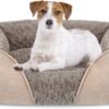 Large Dog Bed for Large Medium Small Dogs, Rectangle Washable Orthopedic Dog Bed, Soft Calming Sleeping Puppy Bed Durable Pet Cuddler with Anti-Slip Bottom