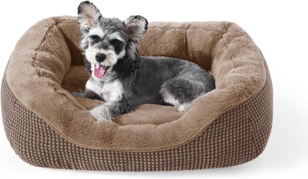 Medium Dog Beds for Medium Dogs Washable, Rectangle Dog Bed Medium Size Dog, Orthopedic Dog Bed, Warming Soft Calming Sleeping Puppy Bed Durable Pet Bed with Anti-Slip Bottom