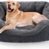 Medium Dog Beds for Medium Dogs Washable, Rectangle Dog Bed Medium Size Dog, Orthopedic Dog Bed, Warming Soft Calming Sleeping Puppy Bed Durable Pet Bed with Anti-Slip Bottom