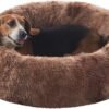 36 inches Donut Dog Bed for Large Dogs - Calming Fluffy Round Pet Bed with Removable & Washable Cover,Fits up to 80 lbs Pets