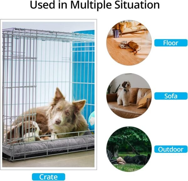 Dog Beds Crate Pad for Medium/Large Dogs Fit Metal,Ultra Soft, Washable & Anti-Slip Kennel Pad for Dogs Cozy Sleeping Mat