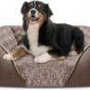 Large Dog Bed for Large Medium Small Dogs, Rectangle Washable Orthopedic Dog Bed, Soft Calming Sleeping Puppy Bed Durable Pet Cuddler with Anti-Slip Bottom