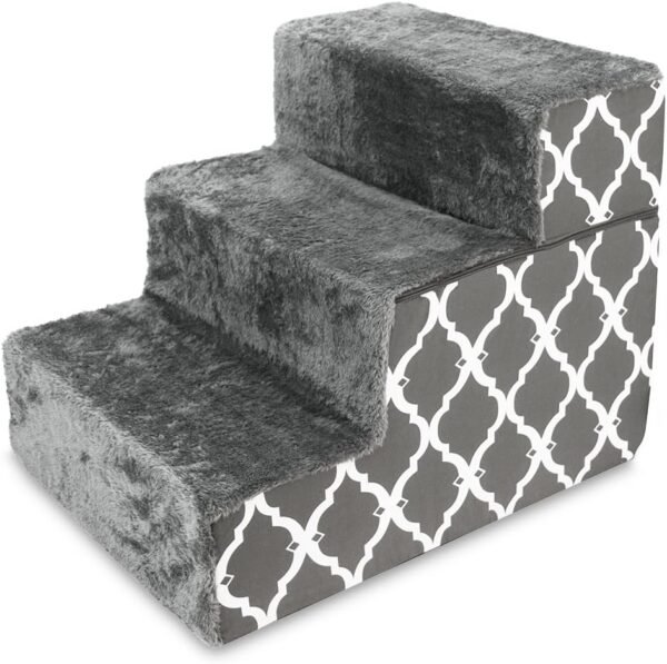 Non-Slip Foam Dog Stair & Pet Ramp, Balanced Indoor Step Support - Foldable Stair Cover