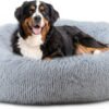 Calming Dog Bed, Plush Anti-Anxiety Donut Dog Bed for Small Medium Large Dogs, Warming Cozy Soft Cute Round Washable, Marshmallow Cuddler Nest Pet Bed