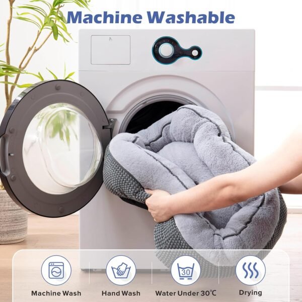 Medium Dog Beds for Medium Dogs Washable, Rectangle Dog Bed Medium Size Dog, Orthopedic Dog Bed, Warming Soft Calming Sleeping Puppy Bed Durable Pet Bed with Anti-Slip Bottom