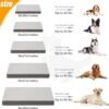 Orthopedic Dog Bed Dog Crate Bed Waterproof for Large Dogs Deluxe Plush Washable Pet Mat with Egg Crate Foam & Removable Cover, 35 x 22 Inch, Gray