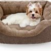 Medium Dog Beds for Medium Dogs Washable, Rectangle Dog Bed Medium Size Dog, Orthopedic Dog Bed, Warming Soft Calming Sleeping Puppy Bed Durable Pet Bed with Anti-Slip Bottom