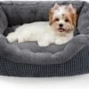 Medium Dog Beds for Medium Dogs Washable, Rectangle Dog Bed Medium Size Dog, Orthopedic Dog Bed, Warming Soft Calming Sleeping Puppy Bed Durable Pet Bed with Anti-Slip Bottom