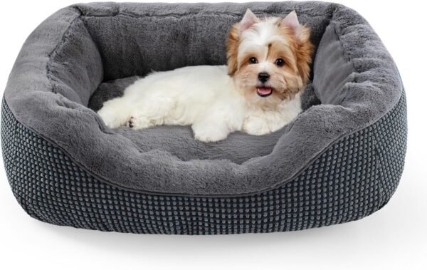 Medium Dog Beds for Medium Dogs Washable, Rectangle Dog Bed Medium Size Dog, Orthopedic Dog Bed, Warming Soft Calming Sleeping Puppy Bed Durable Pet Bed with Anti-Slip Bottom