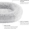 Calming Dog Bed for Extra Large Dogs XL, Anti Anxiety Pet Beds with Supportive Foam, Removable Washable Oval Pets Couch, Fluffy Cuddle Bolster Couch