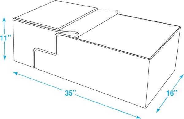 Foldable Foam Pet Steps for Small Dogs and Cats, Portable Ramp Stairs for Couch, Sofa, and High Bed Climbing, Non-Slip Balanced Step Support, Paw Safe - Gray Lattice, 4-Step (H: 22")
