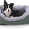 Medium Dog Beds for Medium Dogs Washable, Rectangle Dog Bed Medium Size Dog, Orthopedic Dog Bed, Warming Soft Calming Sleeping Puppy Bed Durable Pet Bed with Anti-Slip Bottom