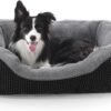 Medium Dog Beds for Medium Dogs Washable, Rectangle Dog Bed Medium Size Dog, Orthopedic Dog Bed, Warming Soft Calming Sleeping Puppy Bed Durable Pet Bed with Anti-Slip Bottom