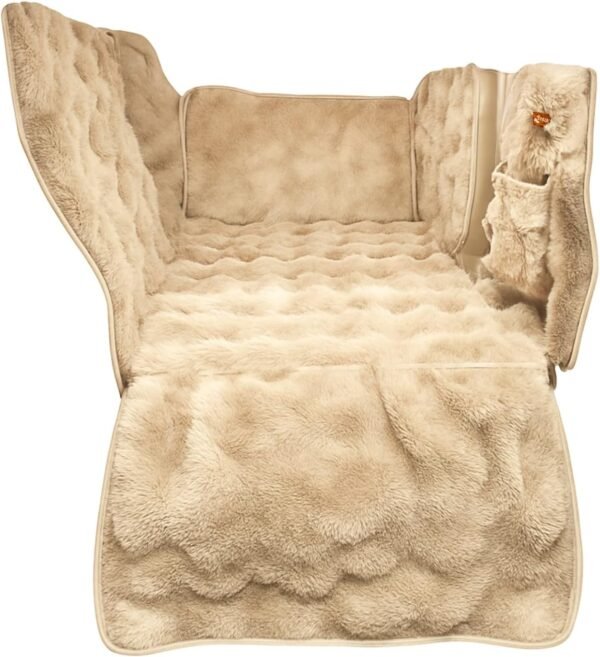 Luxurious Full Backseat Protector for Dogs with Calming Blanket - Waterproof Pet Hammock Machine Washable