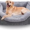 Medium Dog Beds for Medium Dogs Washable, Rectangle Dog Bed Medium Size Dog, Orthopedic Dog Bed, Warming Soft Calming Sleeping Puppy Bed Durable Pet Bed with Anti-Slip Bottom