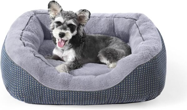 Medium Dog Beds for Medium Dogs Washable, Rectangle Dog Bed Medium Size Dog, Orthopedic Dog Bed, Warming Soft Calming Sleeping Puppy Bed Durable Pet Bed with Anti-Slip Bottom