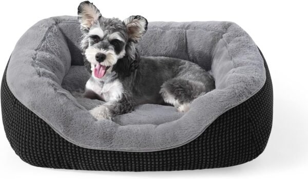 Medium Dog Beds for Medium Dogs Washable, Rectangle Dog Bed Medium Size Dog, Orthopedic Dog Bed, Warming Soft Calming Sleeping Puppy Bed Durable Pet Bed with Anti-Slip Bottom